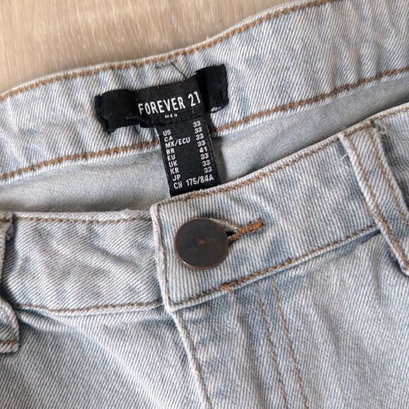 Forever 21 Men Light Wash Jeans Size 33 33x31 - Picture 5 of 5